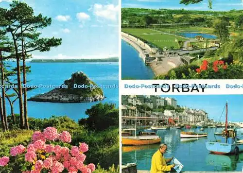 D237240 Torbay Thatchers Rock John Hinde 1993 Multi View
