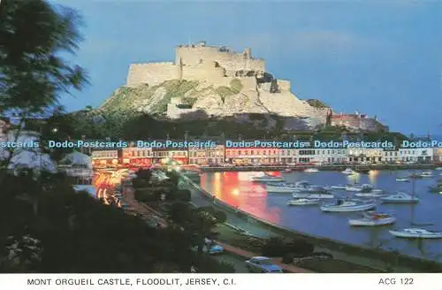 D237299 C I Jersey Mont Orgueil Castle Floodlit A C Gallie David A Fry