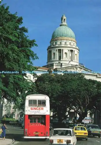 D235099 Singapur The Pediment and Dome of Singapore Supreme Court Building Towe