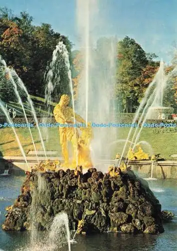 D235131 Petrodvorets The Samson Fountain Aurora Art Publishers UdSSR B C Rastrell