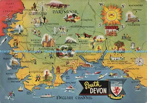 D230487 South Devon Karte E T W Dennis and Sons Ltd Newcolour