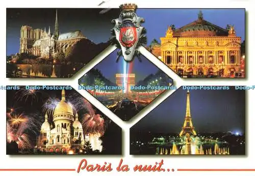 D239735 Paris la Nuit La Cathedral Notre Dame Le Theatre de l Opera Guy Producti