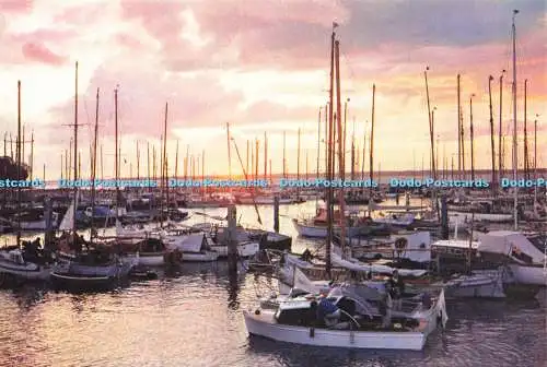 D239745 Isle of Wight Yarmouth Harbour Sunset J Arthur Dixon Ltd W L C Baker