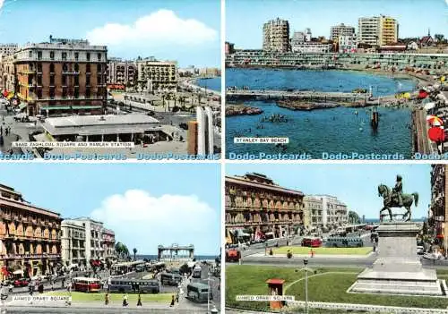 D230610 Souvenir von Alexandria Stanley Bay Beach Saad Zaghloul Square und Ramleh