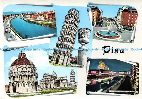 D230625 Pisa Torre Pendente Lungarni G S Stab Grafico Cesare Capello Kodak Ektac