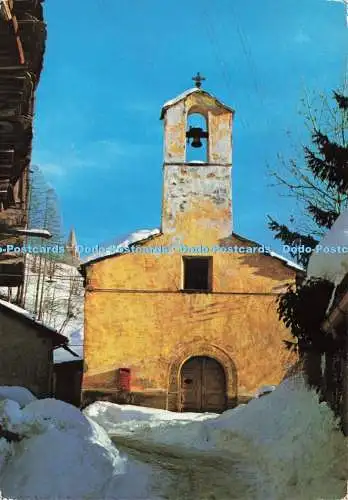 D235292 Alta Valle Di Susa Scorcio con Chiesetta Robetto 1986