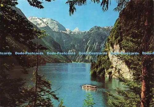 D239851 Königsee Blick v Malerwinkel nach St Bartholoma und Schönfeldspitze Rupe
