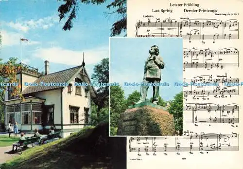 D239863 Norwegen Trollhaugen og Statue av E Grieg Grako Giovanni Trimboli