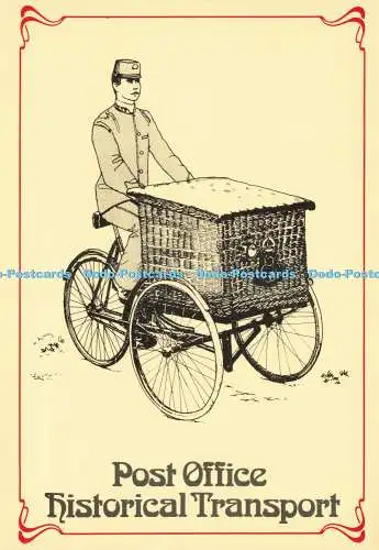 D237558 Post Historischer Transportkorb Träger Dreirad Südost P
