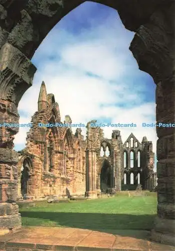 D237578 North Yorkshire Whitby Abbey Innenraum von West Door Willsons Drucker C