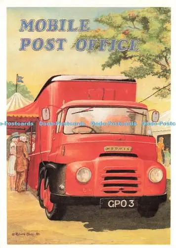 D235364 Mobile Post Office First Edition Richard Blake Postkarten Litho Technik