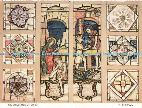 D239905 Lincolnshire Die Kindheit Christi aus einem Fenster in Mablethorpe