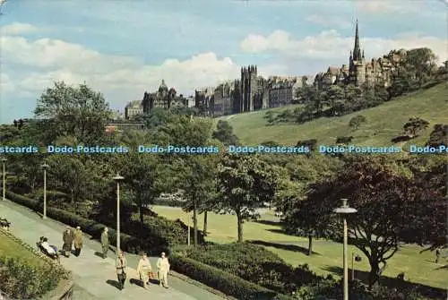 D230697 Edinburgh Princes Street Gardens and the Old Town Skyline J Arthur Dixon