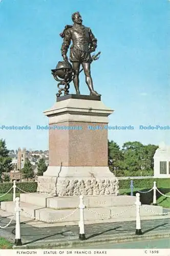 D235367 Plymouth Statue von Sir Francis Drake Richtern um 1698