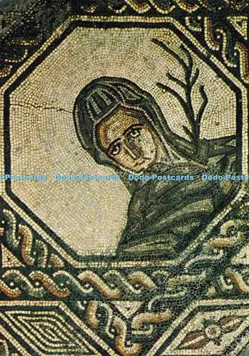 D235441 Bignor Roman Villa Head of Winter J Arthur Dixon