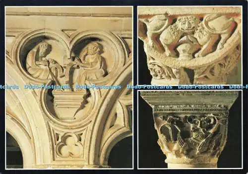 D239985 Canterbury Cathedral Crypt Capital Grotesque Monster c 1120 Monks in the