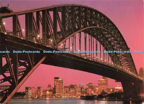 D230774 Sonnenuntergang über der Harbour Bridge und der Skyline der Stadt Murfett Verlag 1968