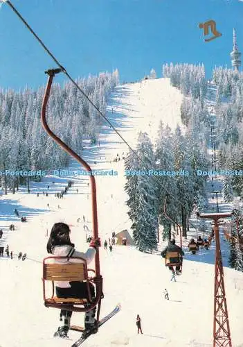 D237727 Pamporovo auf dem Weg zum touristischen Werbezentrum Snezhanka Peak