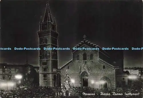 D230840 Messina Piazza Duomo Notturno Carisme Fotocelere RP