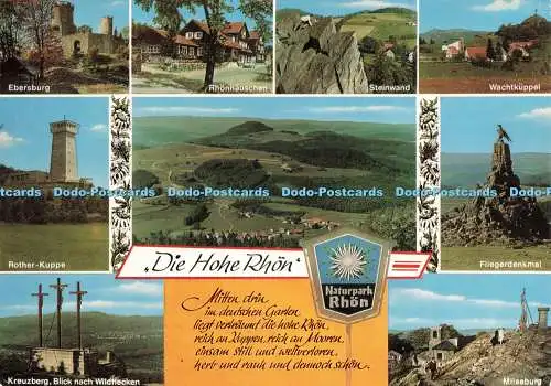 D230968 Die Hohe Rhon Rother Kuppe Ebersburg Steinwand EWS Multi View