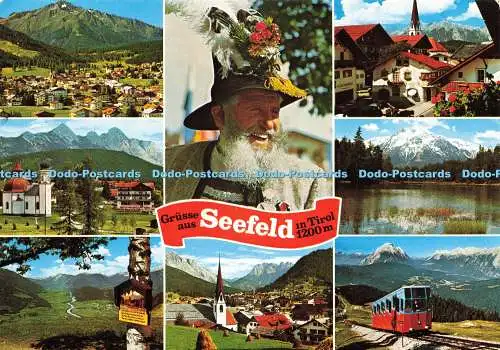 D230977 Grusse aus Seefeld in Tirol Alpenverlag Wels Nr 130 Multi View 1982