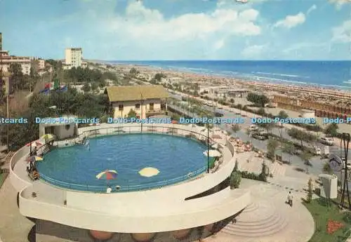 D231086 Riccione Panoramablick auf Strand und Aquarium Fud 1963