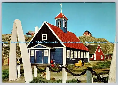 D316231 Die alte Kirche zu Holsteinsborg. Vienberg gebogen. The Royal Greenland Trad