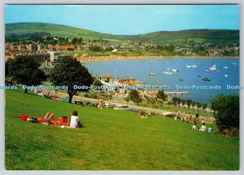 D316235 Swanage from the Downs. J. Salmon Ltd. Sevenoaks. Kent