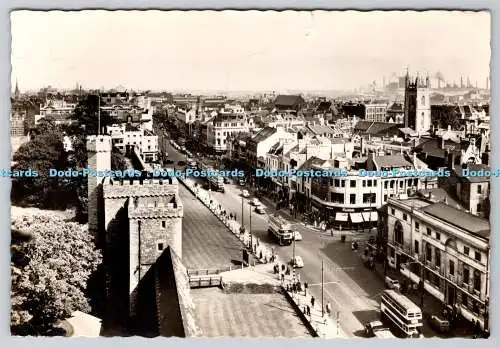 D320678 Cardiff aus dem Schloss. Valentinstag. RP. 1956