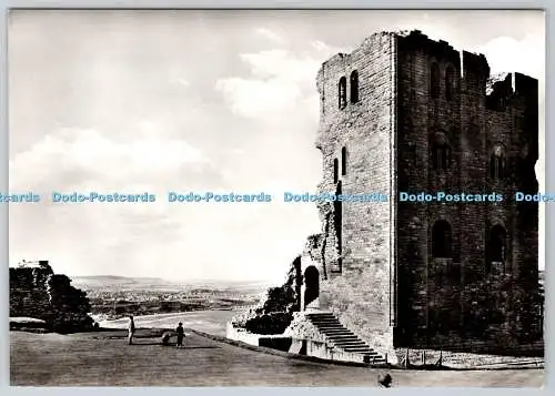 D320747 Yorkshire. Scarborough Castle. Der Bergfried aus dem Südosten. Krone