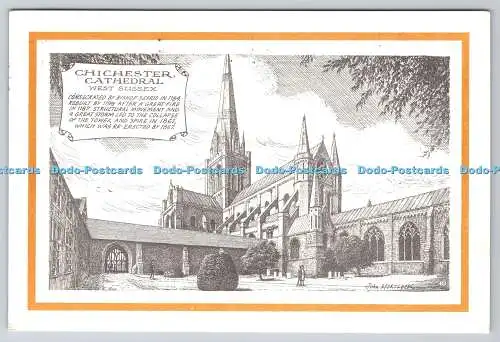 D316343 Chichester Cathedral West Sussex. John Mortlock. PM Chichester. 1983