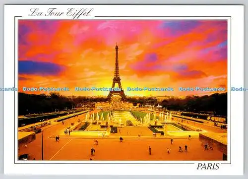 D316363 Paris. Eiffel. Malerisch Sonnenuntergang. Abeille Cartes. Edition Lyna Paris.