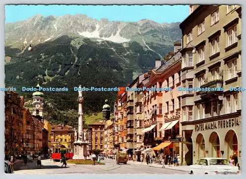 D320815 Innsbruck Mit Nordkette. Maria Theresien Straße. Viktor Holy und Sohn