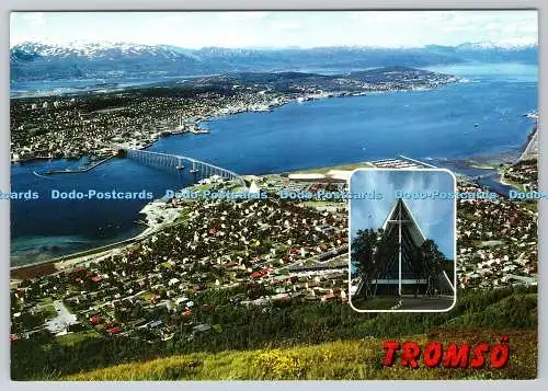 D316400 Tromsø. Med Ishavskatedralen. Norwegen. HC Offset. ZUM FOTO ALS. Harstad. Mu