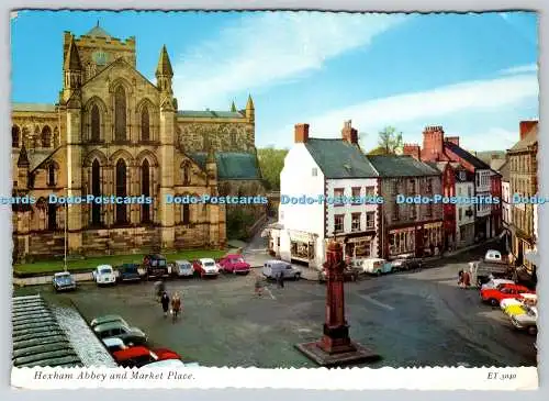 D320834 Hexham Abbey und Marktplatz. Valentine