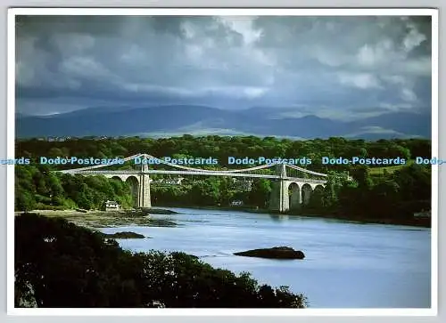 D316474 Menai Brücke. Pont Borth. Telford Hängebrücke. Ursprünge Gwreidiau.