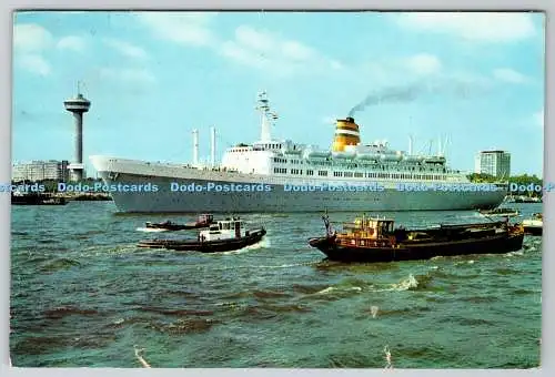 D320923 Rotterdam. Holland. S.S. Statendam von der Holland America Line Abfahrt