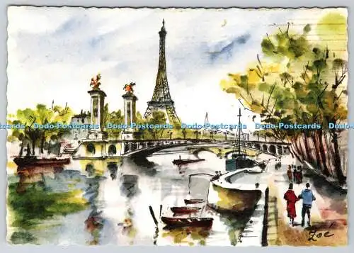 D320961 Paris. Pont Alexandre III et la Tour Eiffel. G. Navarro