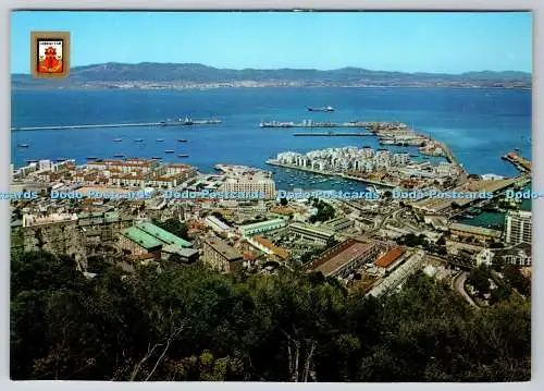 D320994 Gibraltar. Blick auf Stadt und Hafen. Golden Shield. Rock Photographic Se