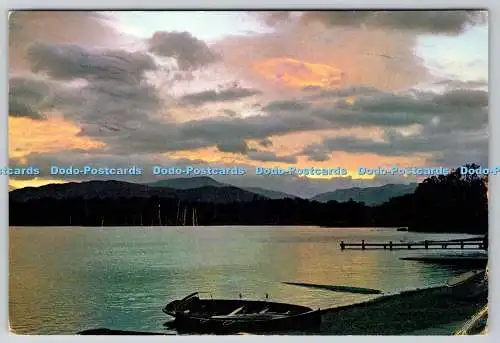 D320996 Westmorland. Sonnenuntergang über Windermere. J. Arthur Dixon. Newport. I.W. Eng