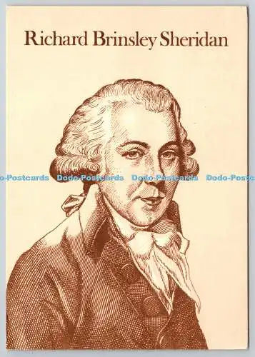 D321014 Richard Brinsley Sheridan. Midlands Posttafel-Bildkarte. MPB. N. 2