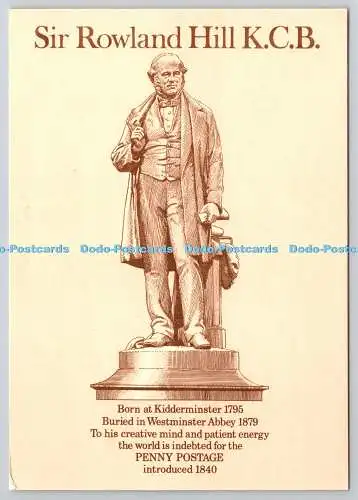 D321016 Sir Rowland Hill K. C. B. Midlands Posttafel-Bildkarte. MPB. N. 3.