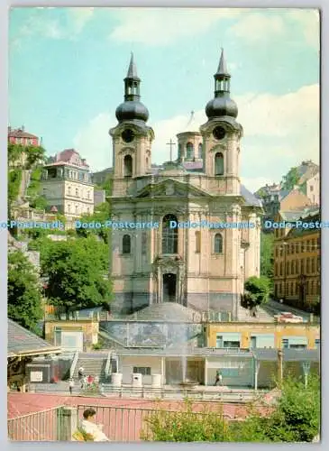 D321081 Karlsbad. Sprudel mit Kirche St. Maria Magdalena. V. Fyman. Orbis. P