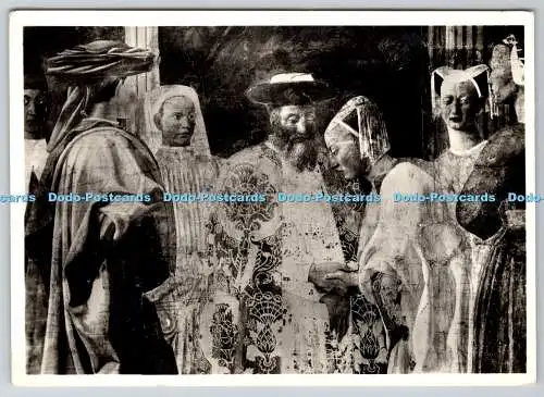 D316664 Arezzo. Treffen der Königin Saba mit Salomo. Basilika St. Franziskus. Alt