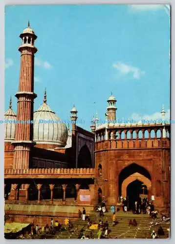 D321107 Indien. Delhi. Jama Masjid. V.T. Produkt. Nr. 30. PM. Agra. 1976. Postca