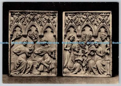 D316701 Objekte D Kunst Skulptur. Couverture d un carnet en ivoire. Paris. M. Clun