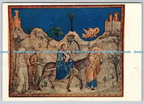 D316744 Assisi. Basilica di S Francesco. La Fuga in Egitto. Giotto. Edizione Fra