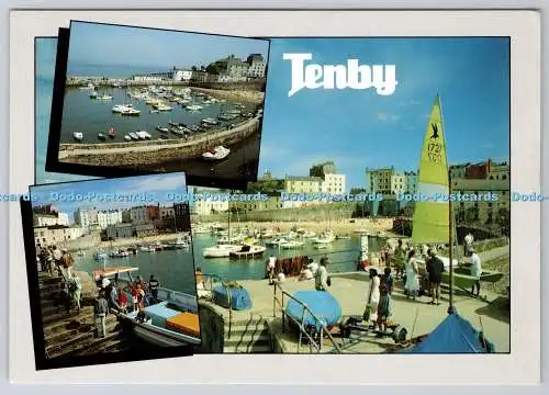 D316820 Tenby Harbour. Pembrokeshire Eye Postkarten. Haven Colourprint Pembroke D