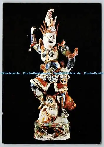 D321252 Chinesische Ausstellung. Nr. 297. Grabwächter aus dreifarbiger Keramik. C