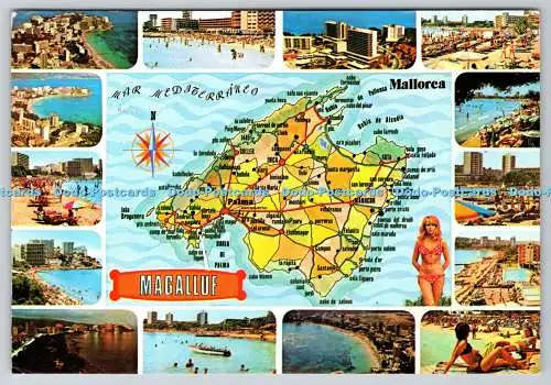 D316851 Karten. Magaluf. Mallorca. Icaria Graf. Palma de Mallorca. Multi View